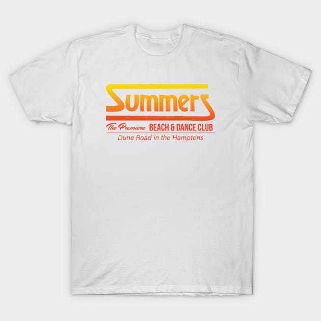 SUMMERS BEACH CLUB LONG ISLAND NEW YORK T-Shirt by LOCAL51631